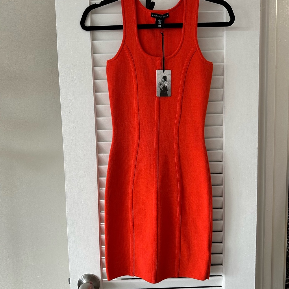 Sincerely Jules Red Sleeveless Bodycon Mini Dress